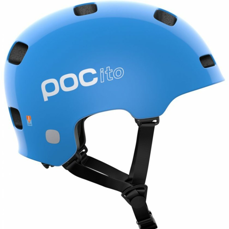 Helmets * | Poc Pocito Crane Mips Kids Helmet Fluorescent Blue Clearance