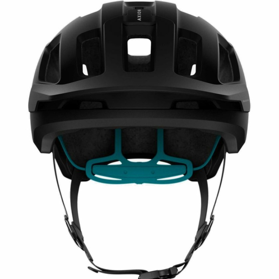 Helmets * | Poc Axion Spin Mtb Helmet Uranium Black/Kalkopyrit Blue Matte Clearance