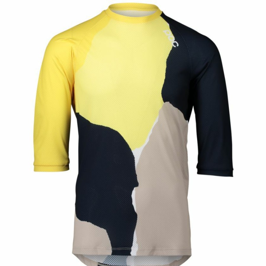 Clothing * | Poc Mtb Pure 3/4 Womens Jersey Colour Splashes/Yellow 2022 Quick Delivery