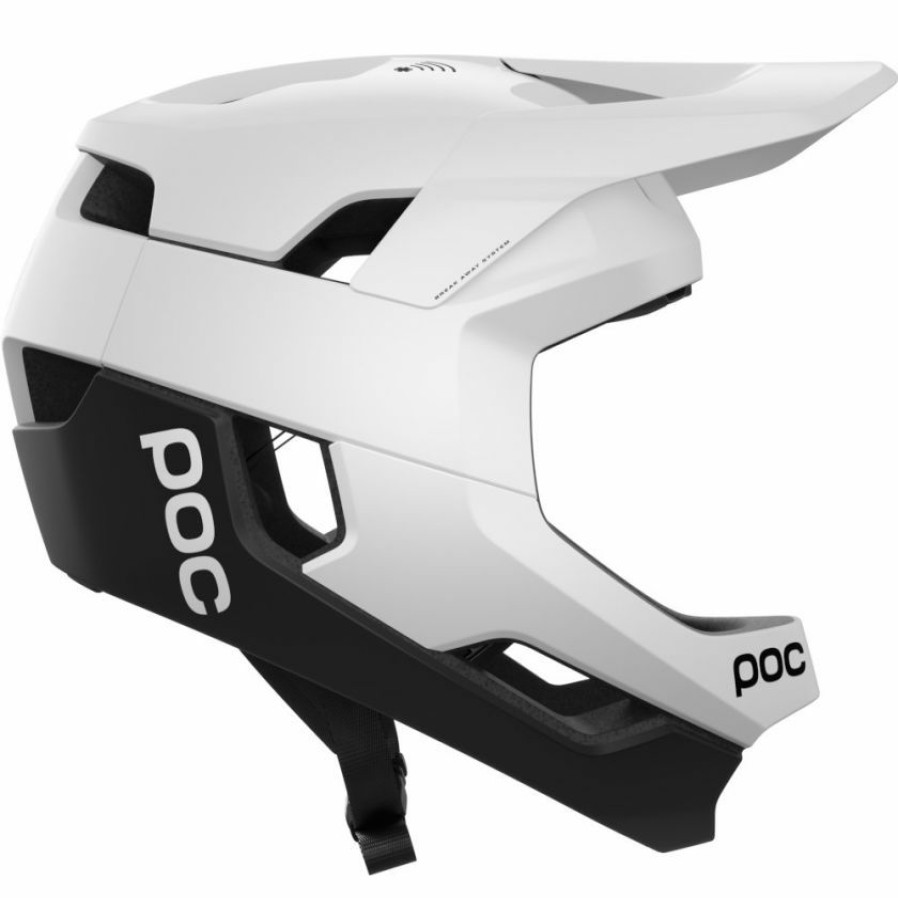 Helmets * | Poc Otocon Race Mips Full Face Mtb Helmet White/Black Matte Promotions