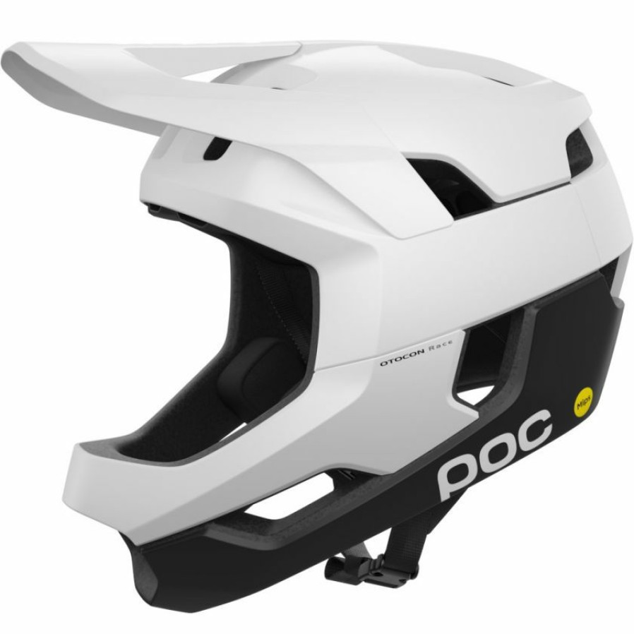 Helmets * | Poc Otocon Race Mips Full Face Mtb Helmet White/Black Matte Promotions