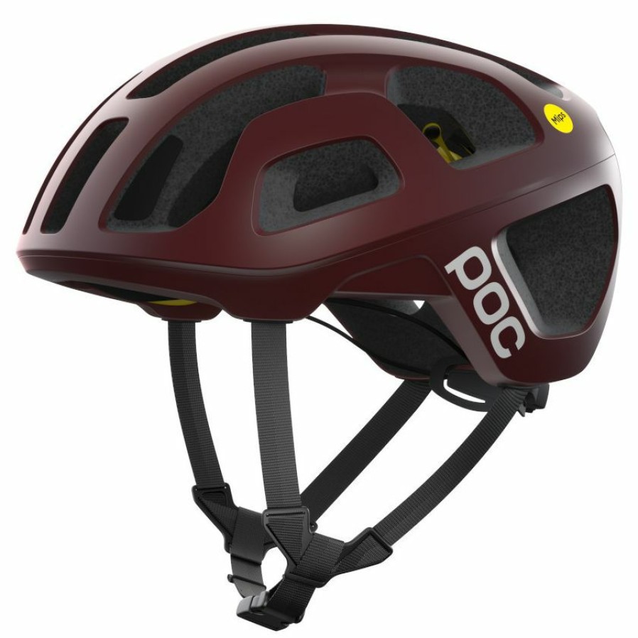 Helmets * | Poc Octal Mips Road Helmet Garnet Red Matte Low Price