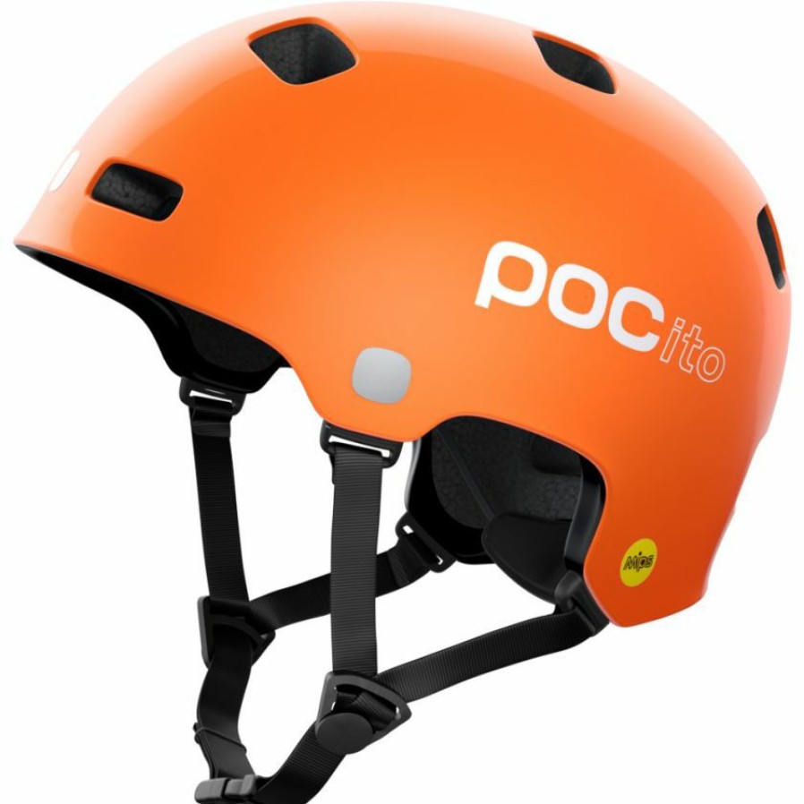 Helmets * | Poc Pocito Crane Mips Kids Helmet Fluorescent Orange Glamor Model