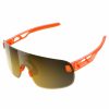 Accessories * | Poc Elicit Sunglasses Fluorescent Orange Translucent (Violet Gold Mirror Lens) Clearance