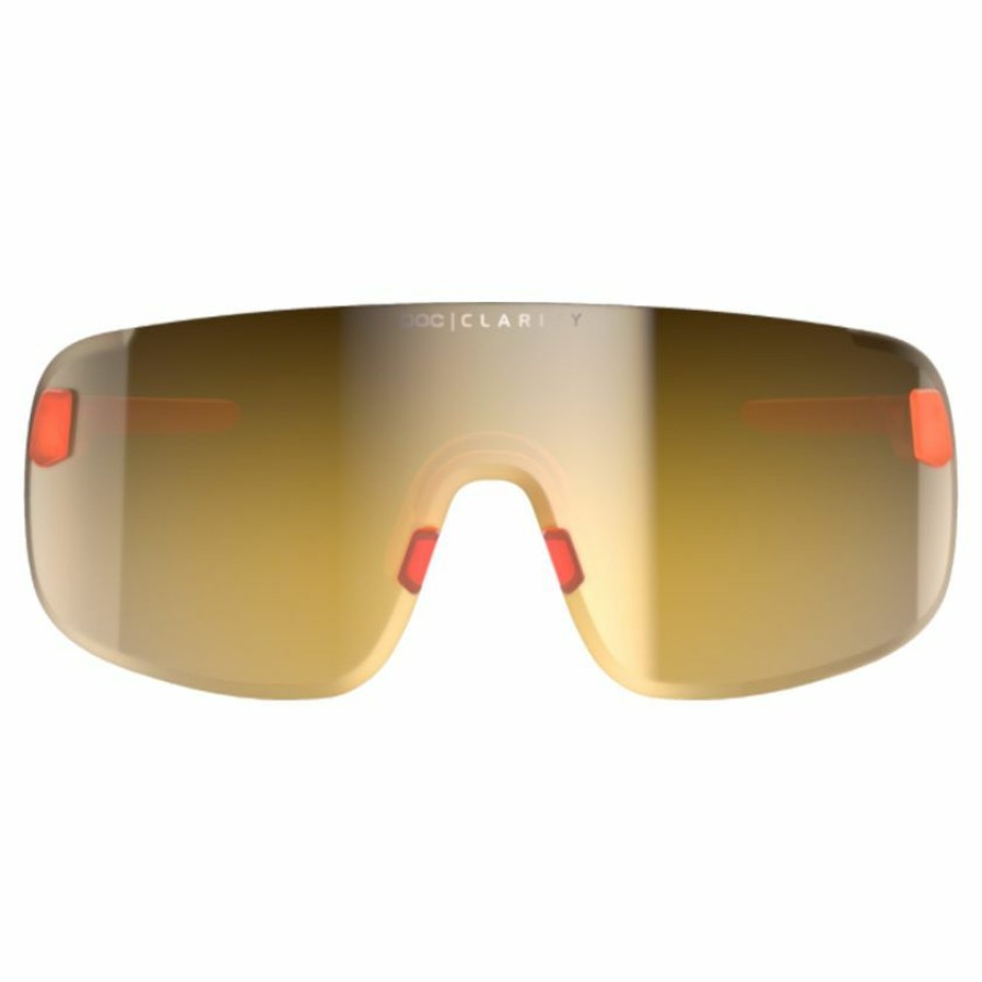 Accessories * | Poc Elicit Sunglasses Fluorescent Orange Translucent (Violet Gold Mirror Lens) Clearance