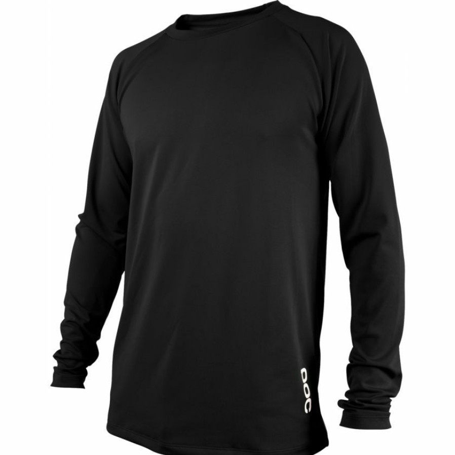 Clothing * | Poc Essential Dh Long Sleeve Jersey Carbon Black Cheap Online