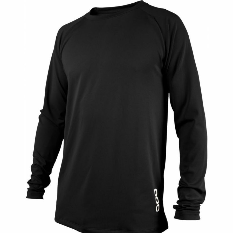 Clothing * | Poc Essential Dh Long Sleeve Jersey Carbon Black Cheap Online