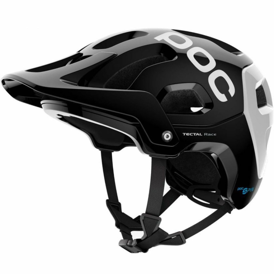 Helmets * | Poc Tectal Race Spin Mtb Helmet Uranium Black/Hydrogen White Quick Delivery