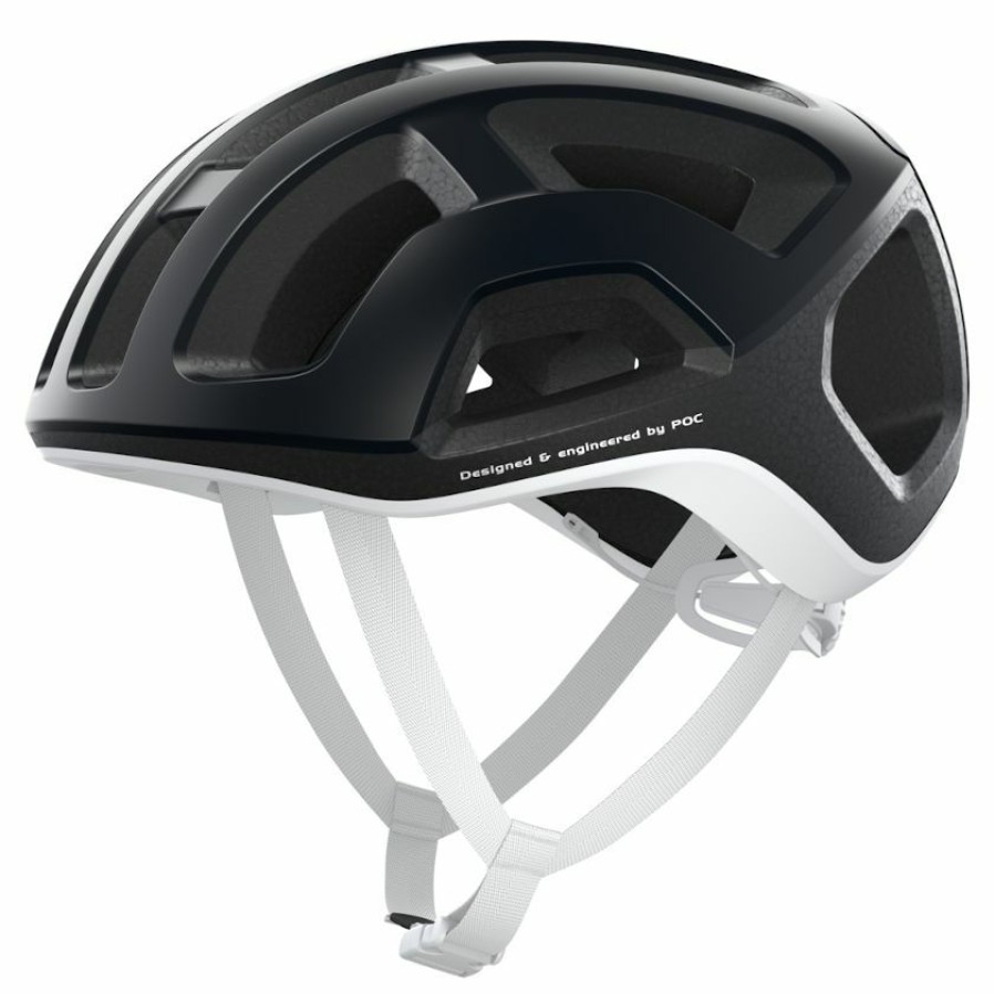 Helmets * | Poc Ventral Lite Road Helmet Uranium Black/Hydrogen White Matte With Discount