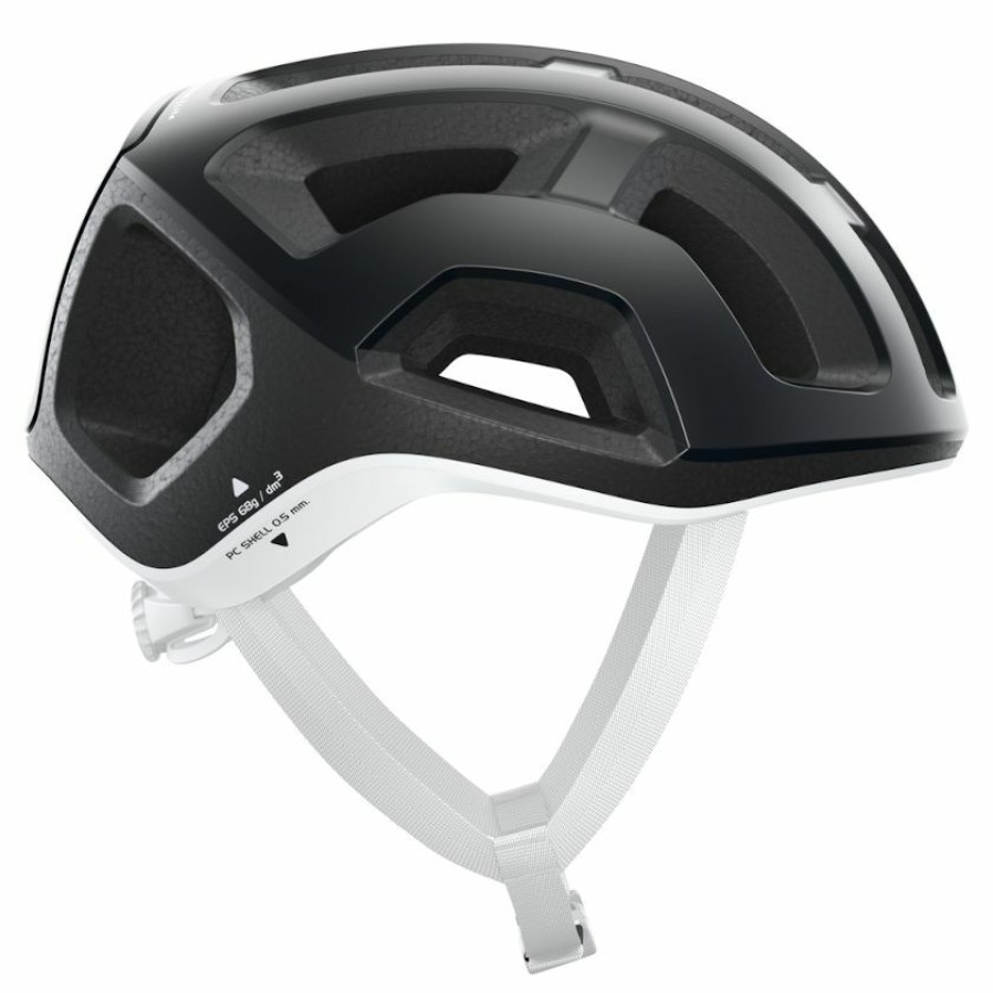 Helmets * | Poc Ventral Lite Road Helmet Uranium Black/Hydrogen White Matte With Discount