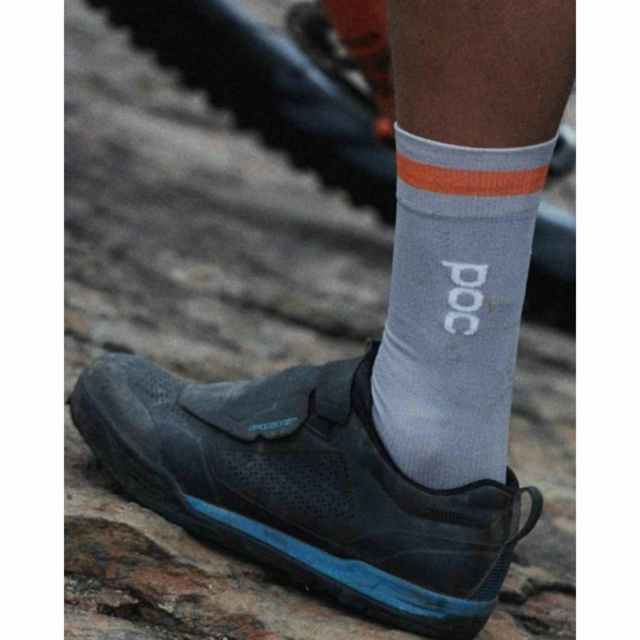 Clothing * | Poc Essential Mid Length Socks Grey/Multi Orange 2022 Best Price