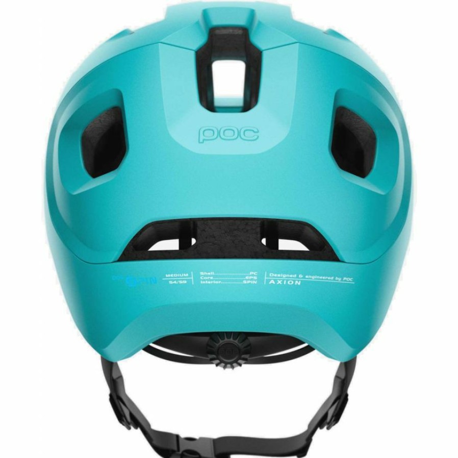 Helmets * | Poc Axion Spin Mtb Helmet Kalkopyrit Blue Matte Clearance