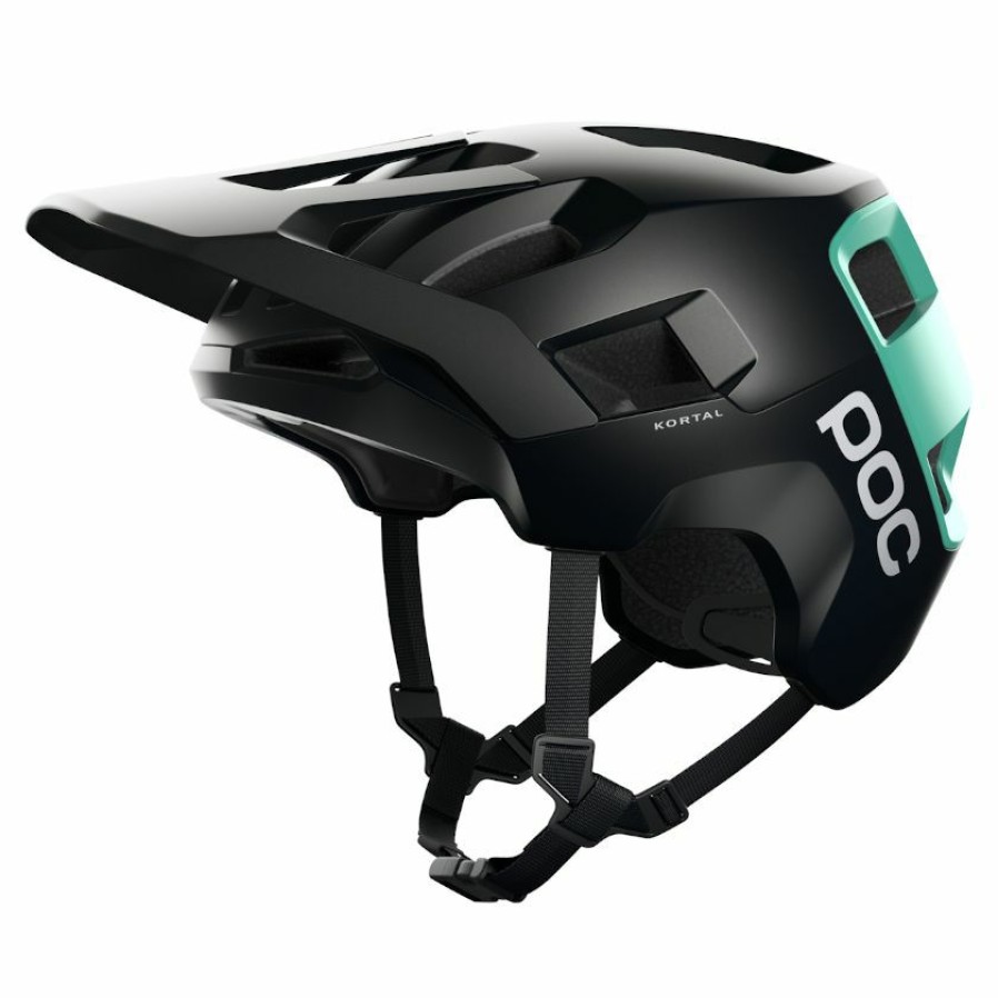 Helmets * | Poc Kortal Mtb Helmet Uranium Black/Fluorite Green Matte Premium Product