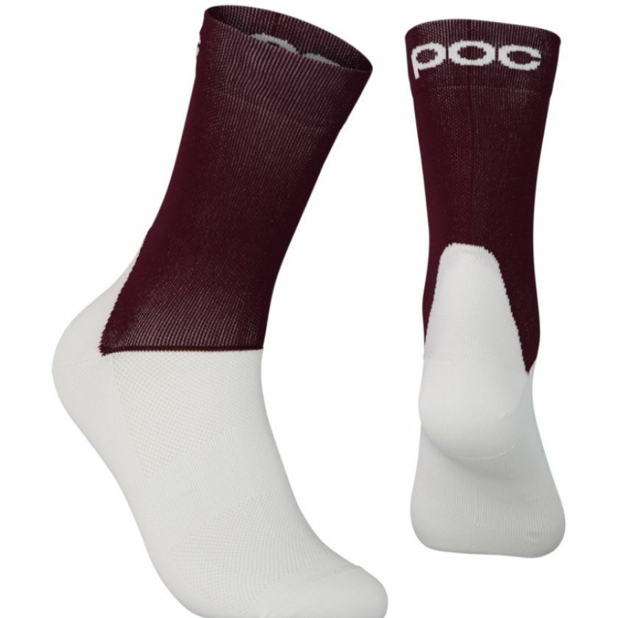 Clothing * | Poc Essential Road Socks Red/White 2022 Radiant Model