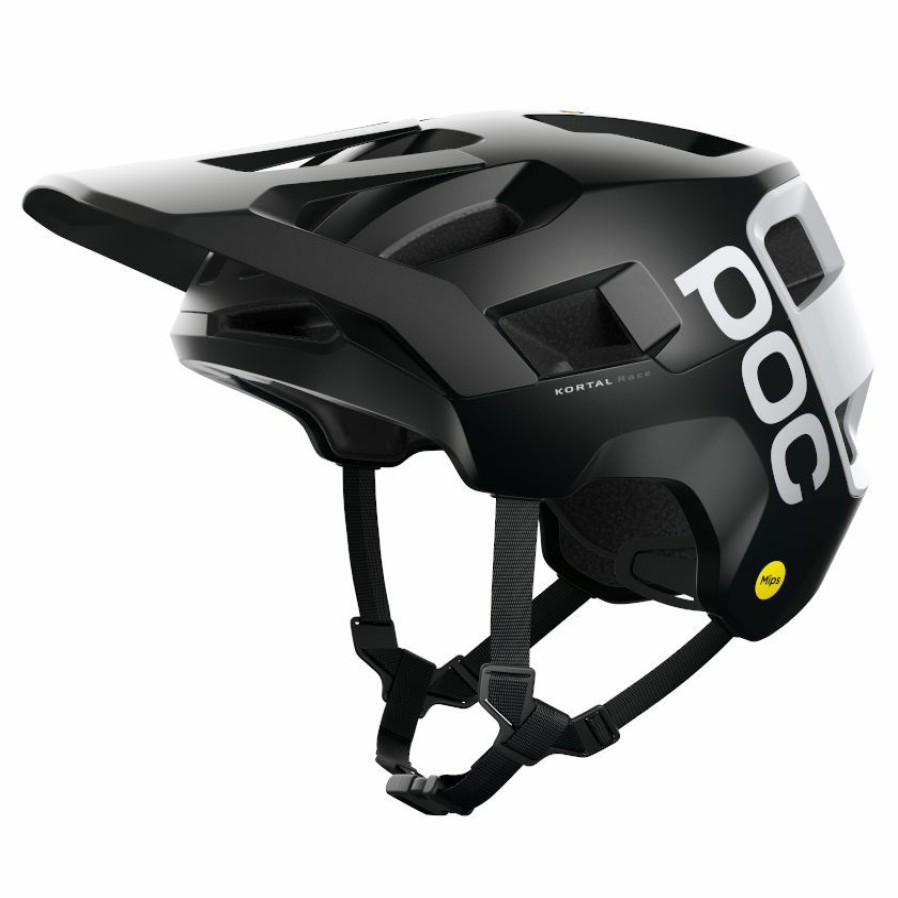 Helmets * | Poc Kortal Race Mips Mtb Helmet Uranium Black Matte/Hydrogen White Reasonable Price