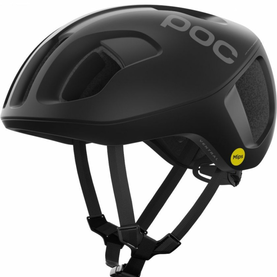 Helmets * | Poc Ventral Mips Road Helmet Uranium Black Matte Cheap Online