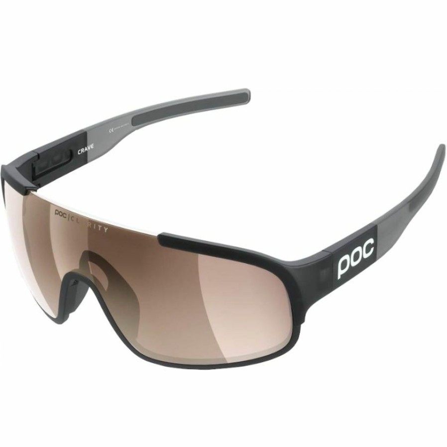 Accessories * | Poc Crave Clarity Sunglasses Uranium Black/Grey Translucent (Brown Silver Mirror Lens) Radiant Model