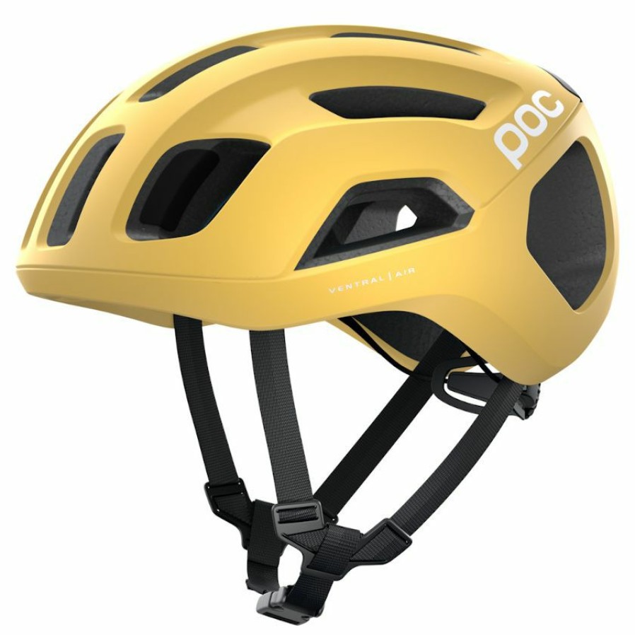 Helmets * | Poc Ventral Air Spin Road Helmet Sulfur Yellow Matte Best Price