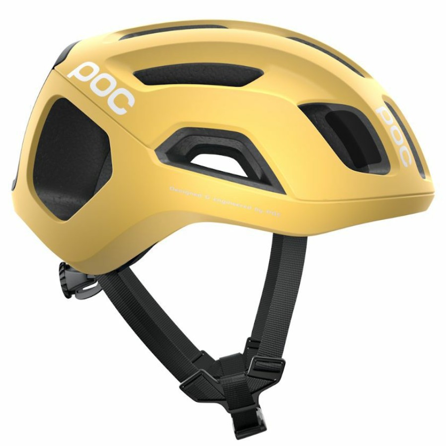 Helmets * | Poc Ventral Air Spin Road Helmet Sulfur Yellow Matte Best Price