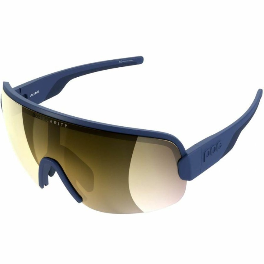 Accessories * | Poc Aim Sunglasses Lead Blue (Violet Gold Mirror Lens) Best Price