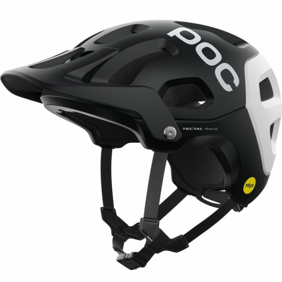 Helmets * | Poc Tectal Race Mips Mtb Helmet Black/Hydrogen White Matte Promotions