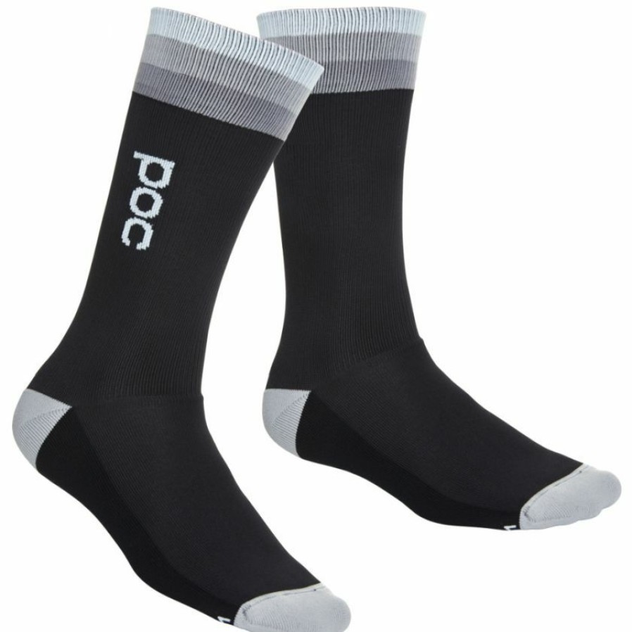 Clothing * | Poc Essential Mid Length Socks Uranium Multi Black 2022 100% Guarantee