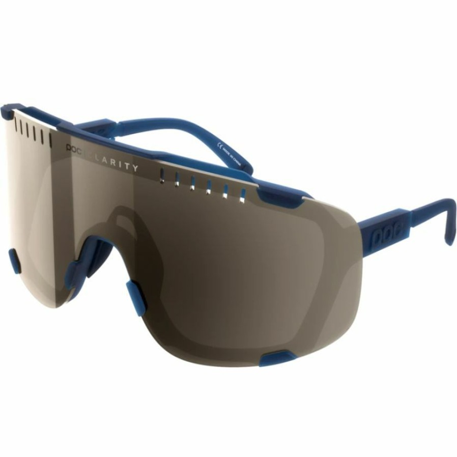 Accessories * | Poc Devour Sunglasses Lead Blue (Brown Silver Mirror Lens) Fire Sale