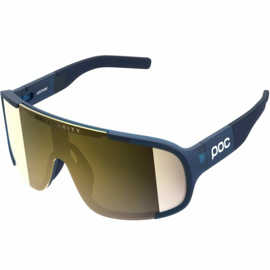 Accessories * | Poc Aspire Sunglasses Lead Blue (Violet Gold Mirror Lens) Cheap Online