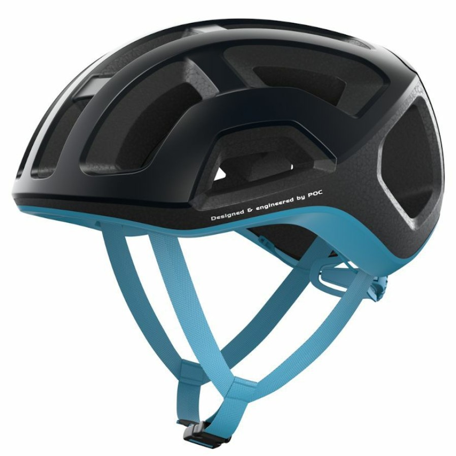 Helmets * | Poc Ventral Lite Road Helmet Uranium Black/Basalt Blue Matte Online Sales