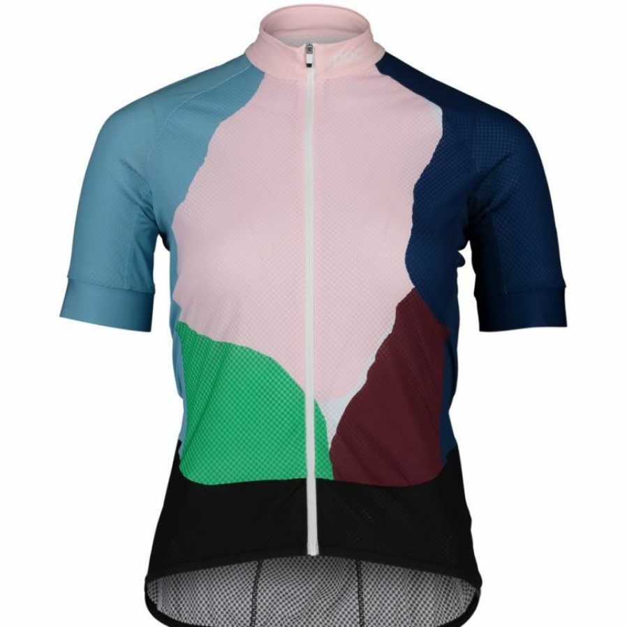 Clothing * | Poc Essential Road Print Womens Jersey Multicolour Splash 2022 100% Guarantee