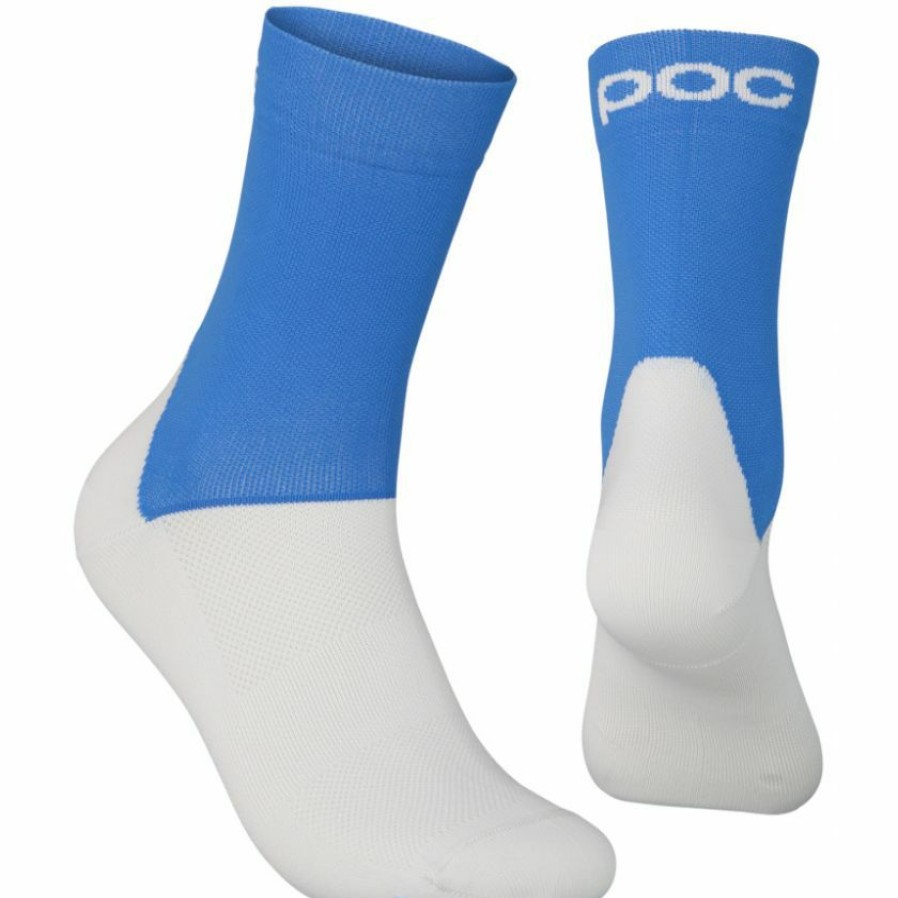 Clothing * | Poc Essential Road Socks Blue/White 2022 Low Price