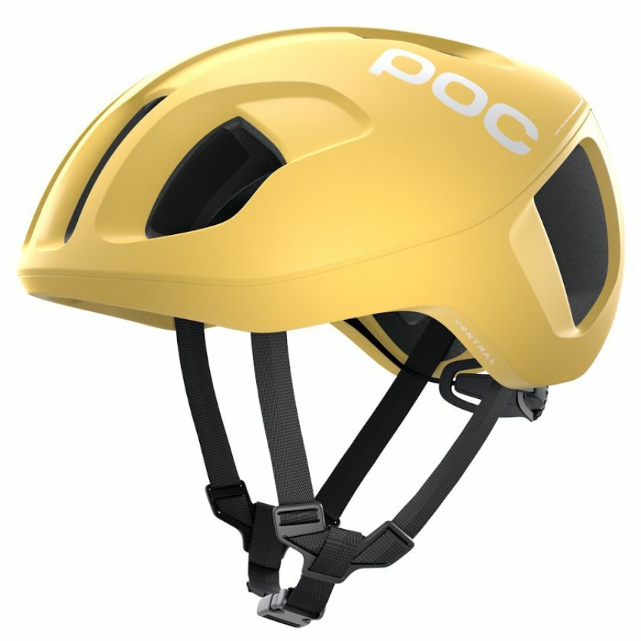 Helmets * | Poc Ventral Spin Road Helmet Sulfur Yellow Matte Best Price