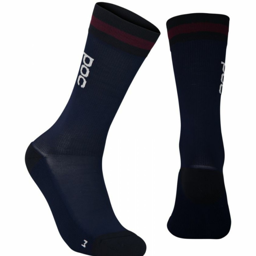 Clothing * | Poc Essential Mid Length Socks Blue/Multi Red 2022 Reduction In Price