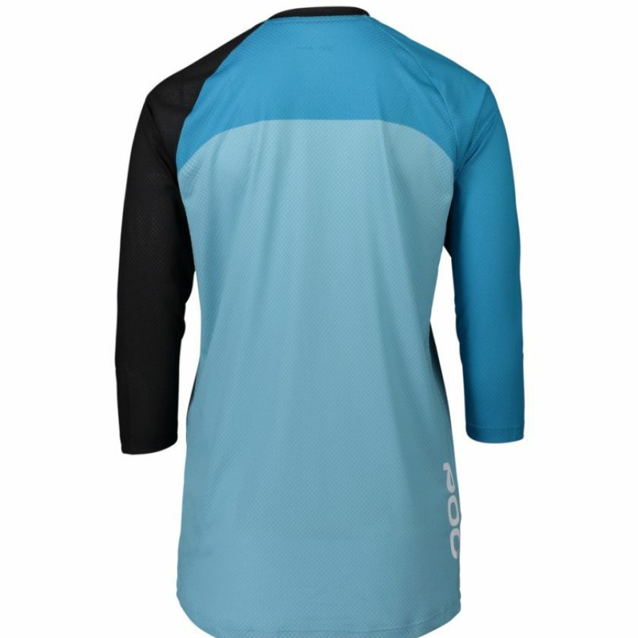 Clothing * | Poc Mtb Pure 3/4 Womens Jersey Black/Blue 2022 Fire Sale