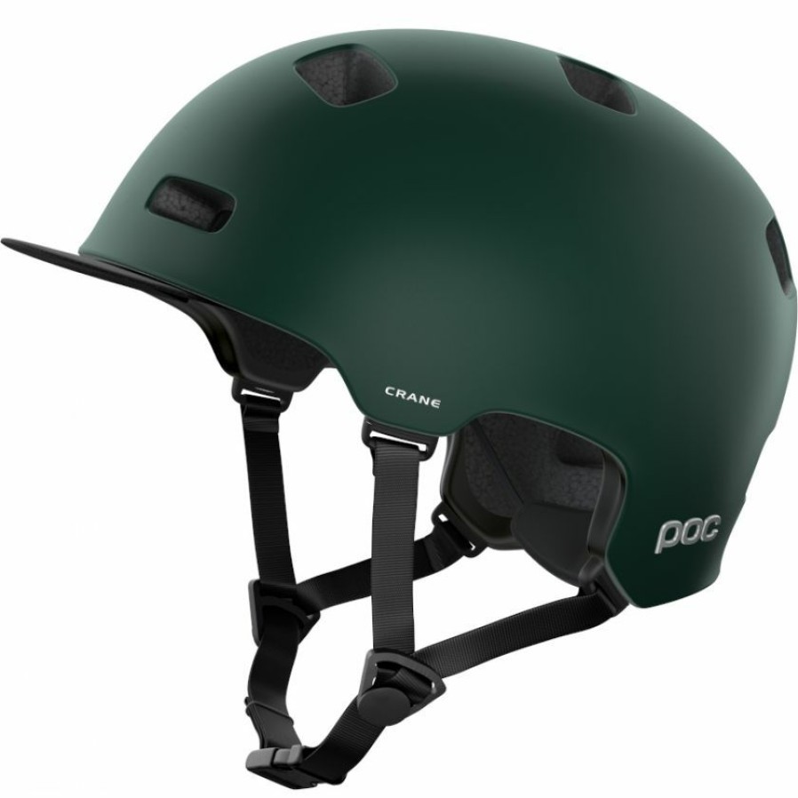 Helmets * | Poc Crane Mips Mtb Helmet Moldanite Green Matte With Discount