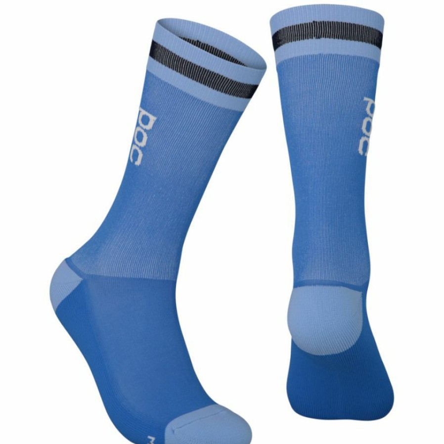 Clothing * | Poc Essential Mid Length Socks Basalt/Multi Blue 2022 Best Price