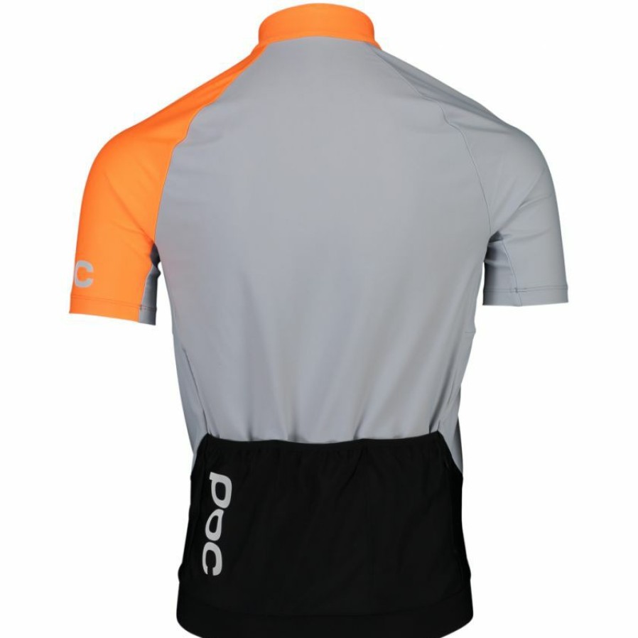 Clothing * | Poc Essential Road Midweight Ss Jersey Grey/Orange 2022 Quick Delivery