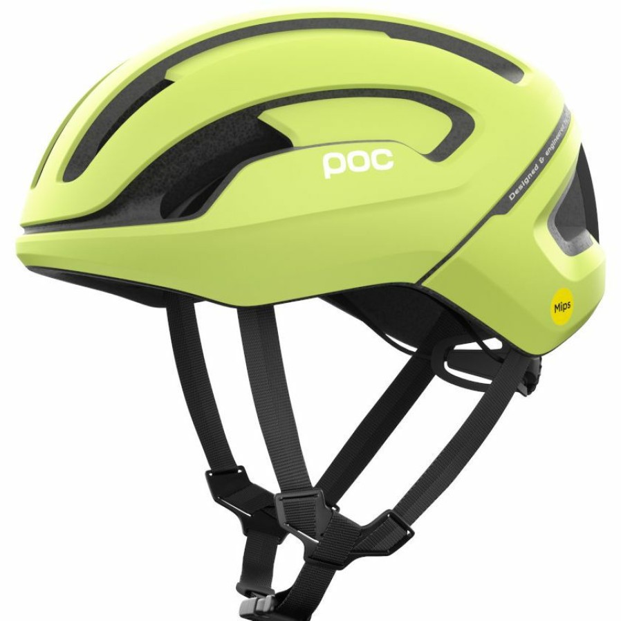 Helmets * | Poc Omne Air Mips Road Helmet Lemon Calcite Matte Limit Offer