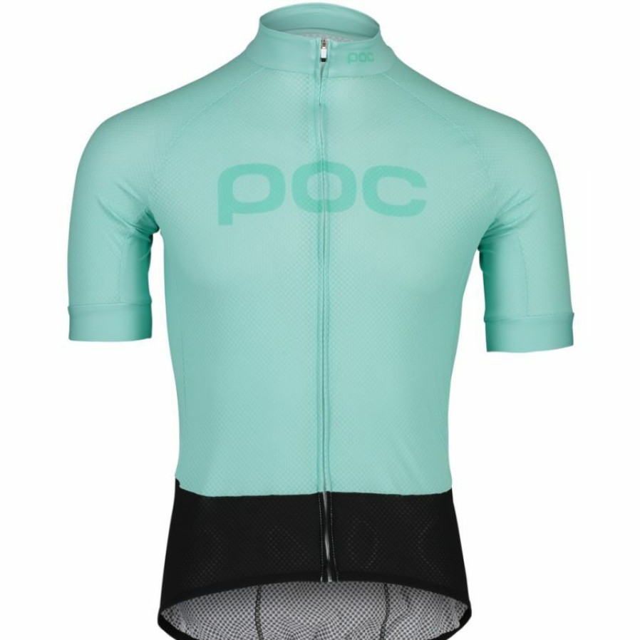 Clothing * | Poc Essential Road Logo Ss Jersey Fluorite Green 2022 Reasonable Price