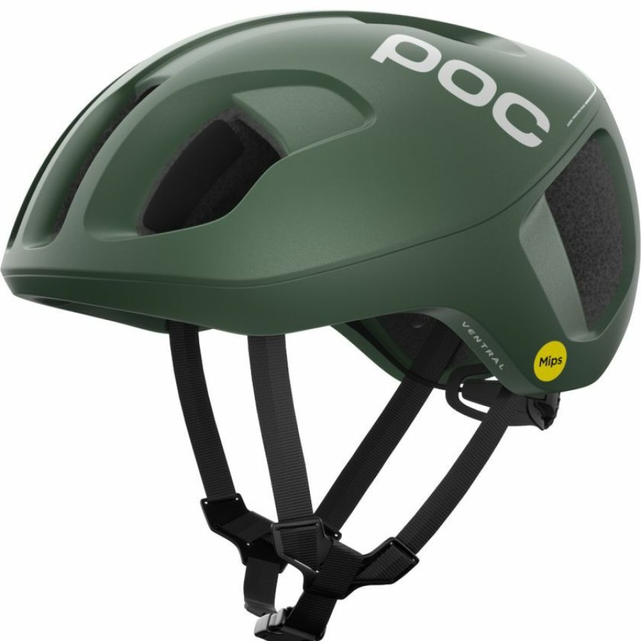 Helmets * | Poc Ventral Mips Road Helmet Epidote Green Metallic/Matte Reasonable Price