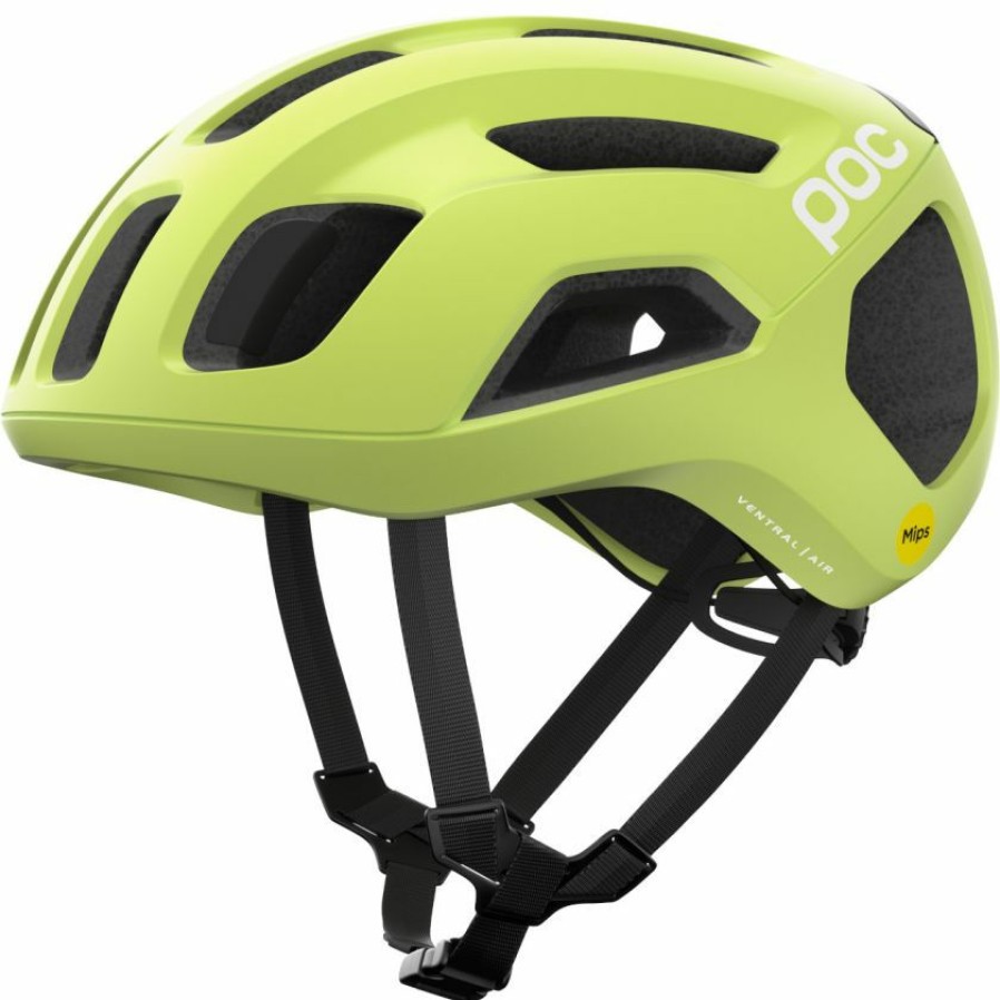 Helmets * | Poc Ventral Air Mips Road Helmet Lemon Calcite Matte With Discount