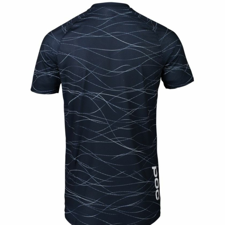 Clothing * | Poc Mtb Pure T-Shirt Jersey Lines Navy Blue 2022 Promotions