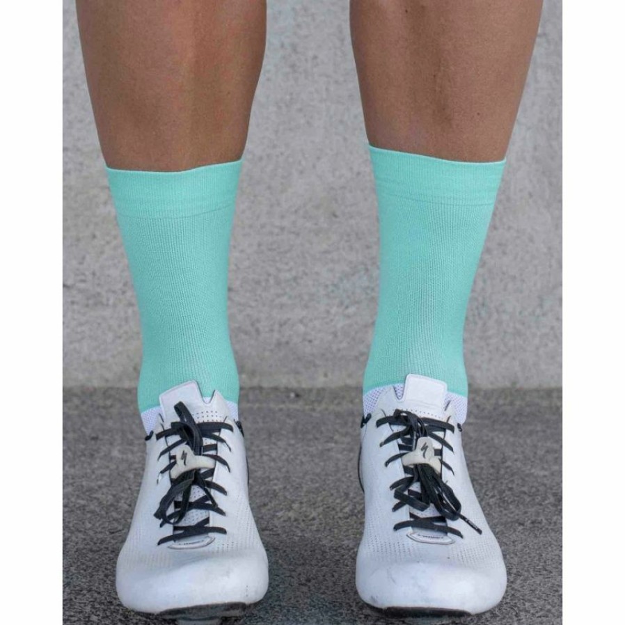 Clothing * | Poc Essential Road Socks Green/White 2022 100% Guarantee